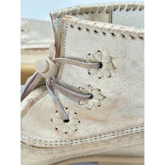 Jack Rogers Girls Gold Rain - Duck Boots Size 3 - Picture 8 of 8